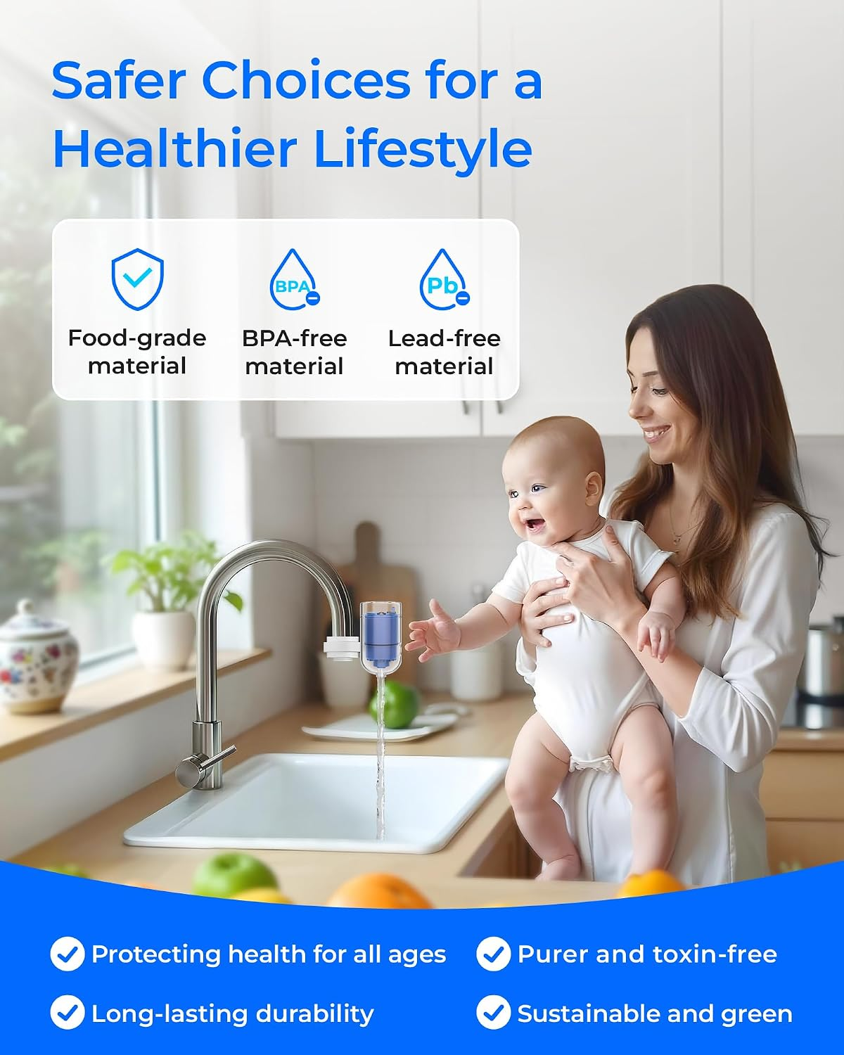 Waterdrop C08A Water Filter Replacement for PUR® Faucet Filter, 1 Pack - Image 4