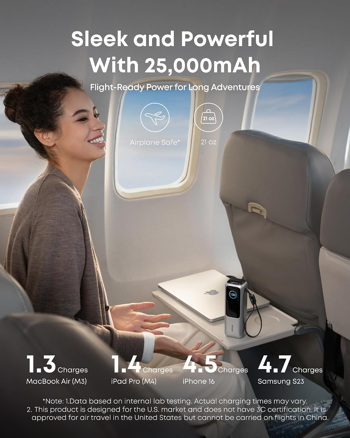 Anker Laptop Power Bank, 25,000Mah Travel Essential with 165W Total Output - Image 4