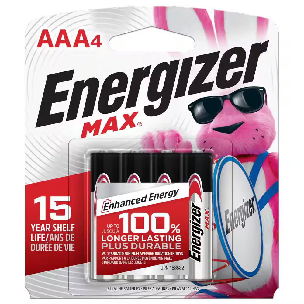 MAX AAA Batteries (4-Pack), Triple a Alkaline Batteries