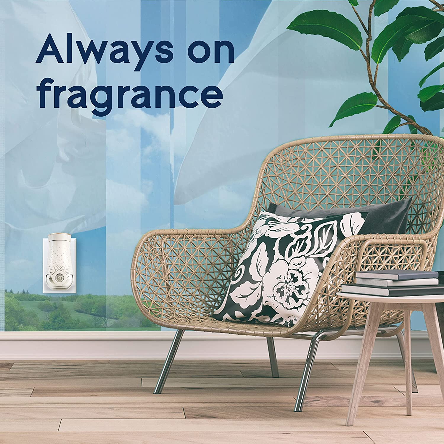 Glade Plugins Refills Air Freshener Starter Kit, Scented and Essential Oils for Home and Bathroom, Clean Linen, 1.34 Fl Oz, 1 Warmer + 2 Refills - Image 10