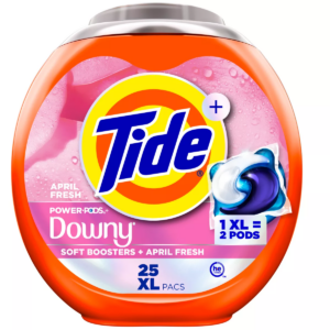 Tide + Downy April Fresh HE Deep Cleaning Concentrated Laundry Detergent Pods 25 Pacs - 35Oz