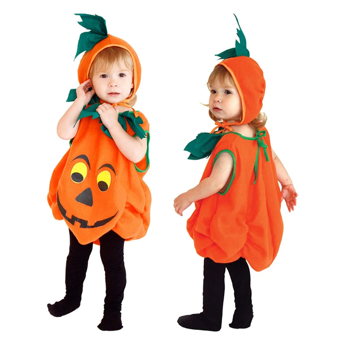 Halloween Pumpkin Costume for Toddlers Baby Boys Girls Kids, Cosplay Pumpkin Cutie Pie Costume Suits - Image 3